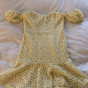 Bloomingdales off the shoulder party dress!